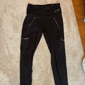 Justice Black Girls' Cargo Leggings with Zip Pockets